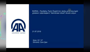 Bursa'da FETÖ'nün darbe girişimine tepkiler