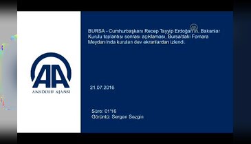 Bursa'da Cumhurbaşkanı Recep Tayyip Erdoğan'ın açıklamaları dev ekranlardan izlendi