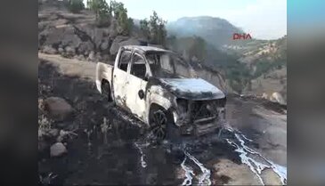 PKK, Tunceli'de yangın söndürmeye giden işçilerin aracını yaktı