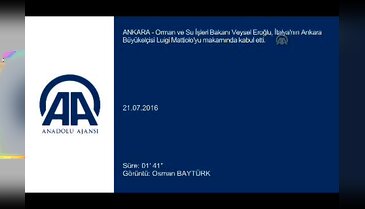 Bakan Eroğlu, İtalya'nın Ankara Büyükelçisi Mattiolo'yu kabul etti