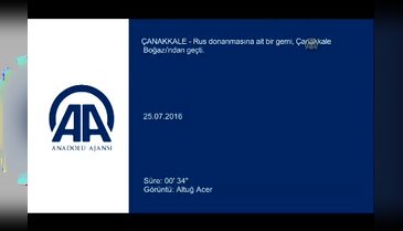 Rus askeri gemisi Çanakkale Boğazı'ndan geçti
