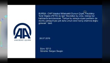 CHP'li Dursun Çiçek Bursa'da konuştu: "Devletten bu virüs, mikrop her halükarda temizlenecek"