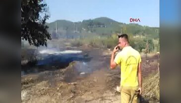 Makilik alandaki yangın az daha meyve bahçelerini de yakacaktı