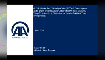 İki şehidin ailelerine ev hediye edildi
