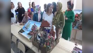 Kitre ve pamuktan tablo yapmayı öğrendiler