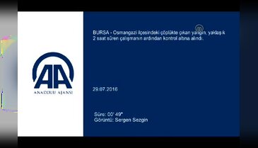 Bursa'da Hamitler Çöplüğü'nde çıkan yangın kontrol altına alındı