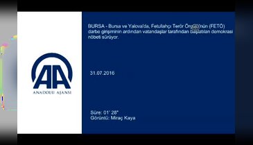 Bursa'da FETÖ'nün darbe girişimine tepkiler