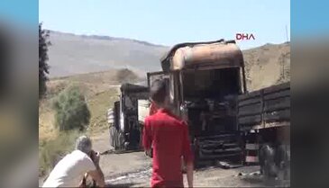Bingöl'de yol kesen PKK'lılar 5 aracı ateşe verdi, 1 şoförü yakmak istedi