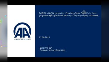 Bursa'da sağlık çalışanlarının "Demokrasi Yürüyüşü"