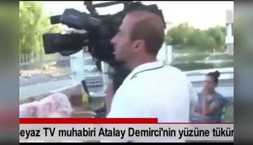 Atalay Demirci'ye şok! Beyaz TV muhabiri yüzüne tükürdü