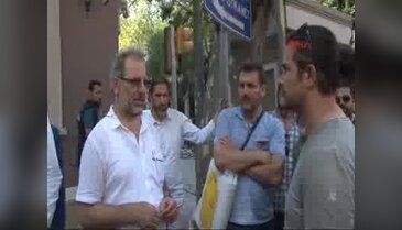 İran konsolosluğu önünde arbede