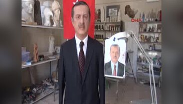 Malatyalı Heykeltıraş, Recep Tayyip Erdoğan'ın Büstünü yaptı