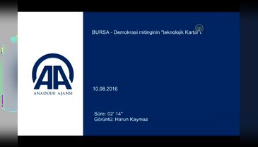 Bursa'da demokrasi mitinginin 'Teknolojik Kartal'ı
