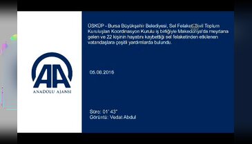 Bursa'dan Makedonya'daki selzedelere yardım