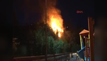 Şişli'de gecekondu yangını