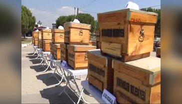 Arıcılara polen tuzaklı arı kovanı