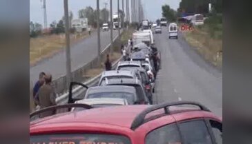 Kapıkule'de 7 kilometre dönüş kuyruğu