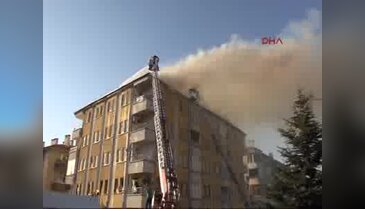 Nevşehir'de çatı yangını korkuttu