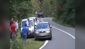 Sümela Manastırı yolunda kontrollü geçiş