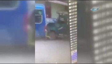 İlginç kaza görüntülere yansıdı