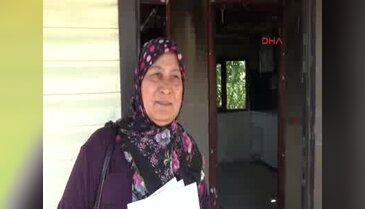 Evi yanan kadın yardım istedi