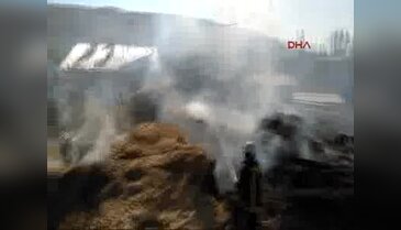 Köy konağı ve ahırlar yangında kül oldu
