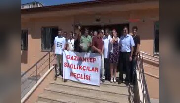 Gaziantep'te sağlık çalışanlarından şiddet protestosu
