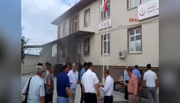Lapseki Devlet Hastanesi'nde paniğe neden olan yangın
