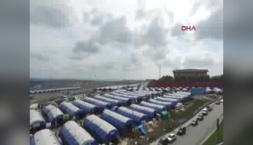 Havadan görüntülerle Sultangazi'de dev kurban satış ve kesim merkezi