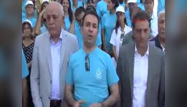 Sağlıklı yaşam için bisiklete bindiler