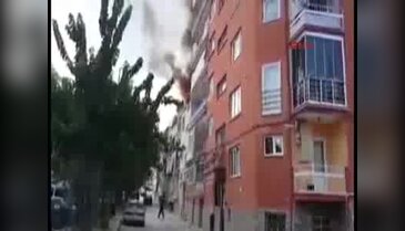 Mutfak tüpünden yangın çıktı