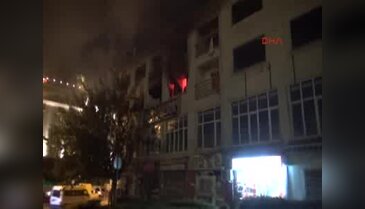 Bursa'da metruk binada yangın