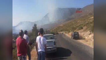 Karaburun'da piknikçi ateşi ormanı yaktı - 1