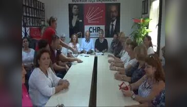 Bodrum'da CHP'li kadınlardan o saldırıya şortlu kınama