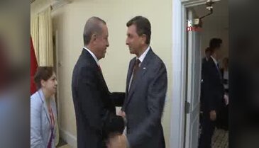 Cumhurbaşkanı Erdoğan, Slovenya Cumhurbaşkanı Borut Pahor'u kabul etti