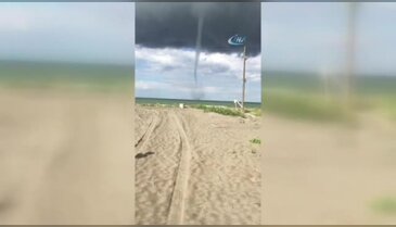 Denizin üzerinde korkutan manzara