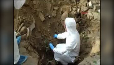 Öldürülen genç kadının kemiklerinin bulunduğu an kamerada