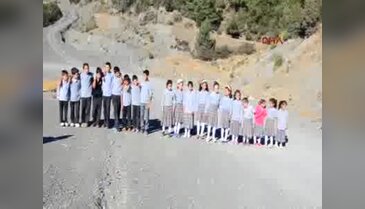 Velilerden okula gidemeyen çocukları için eylem