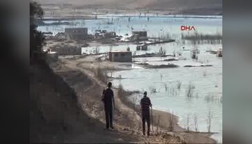 Baraj altından çıkan köye ziyaretçi akını
