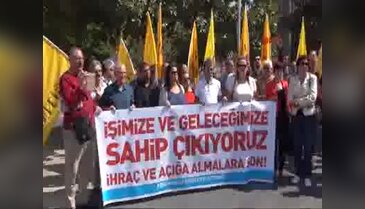 Manisa'da OHAL'e, açığa almaya ve ihraçlara karşı eylem