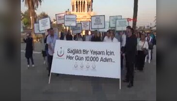 Sağlık için yürüdüler