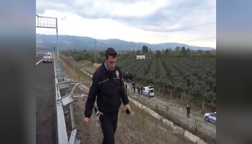 Bursa'da hindi yüklü kamyon şarampole uçtu - 1