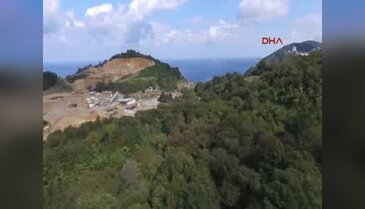 Zonguldak'ta orman içindeki taşocağına tepki