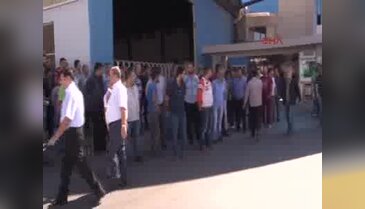 Gaziantep'te TMSF'ye devredilen holding işçilerinden eylem
