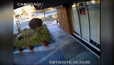 Başkentteki otobüs kazası kamerada