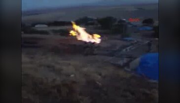 Sondaj çalışması sırasında alev çıktı