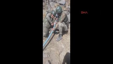 Şemdinli kırsalındaki  operasyonda akaryakıt depolama tankeri ve boru hattı bulundu