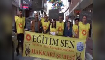 Hakkari'de Eğitim-Sen'den açığa alma tepkisi