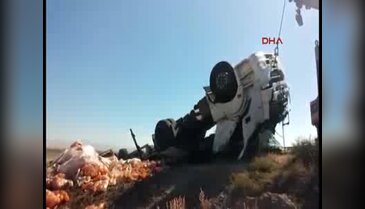 Şarampole devrilen Tır'ın sürücüsü öldü