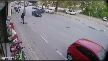 Bursa'da kaza dehşeti kamerada!